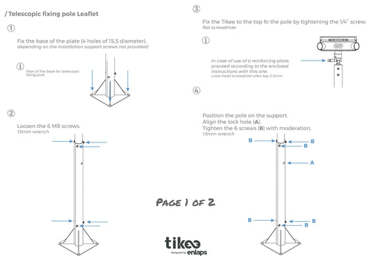 Accessories Telescopic fixing pole for Timelapse Cameras