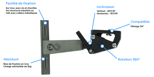 Accessories Tikee Stainless Steel Arm for Timelapse Cameras