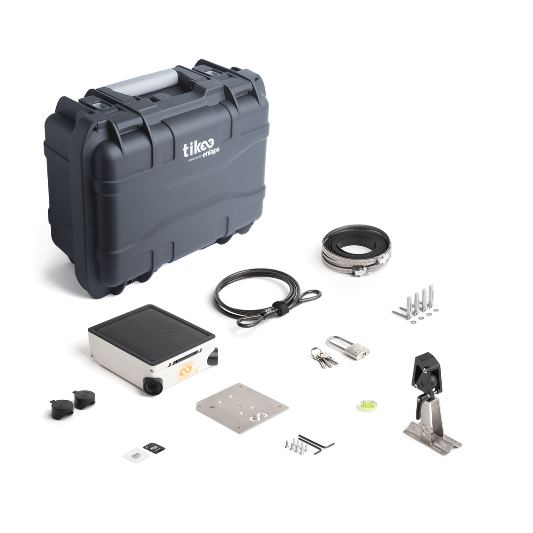 Greater than 4K Enlaps Tikee 3 Pro + Timelapse Camera Pack with External Solar Panel